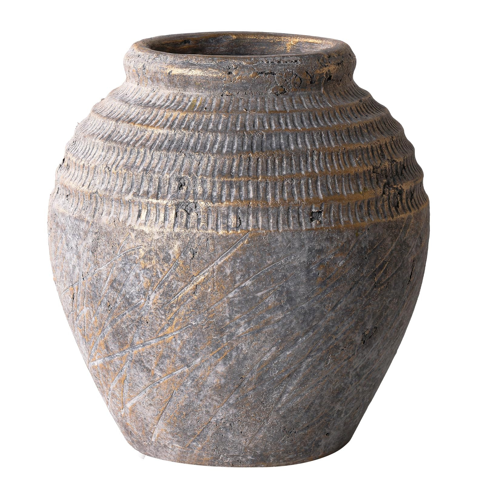 Large Ceramic Flower Vase, 9.84" Farmhouse Flower Vases Rustic Vintage Aesthetic Modern for Table... | Amazon (US)