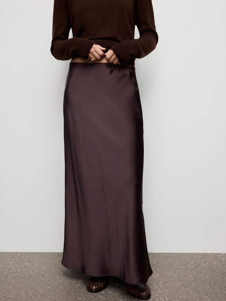Buy Mango Purple Satin Maxi Skirt from Next Ireland | Next EU