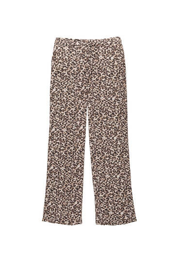 Nette broek met panterprint | PULL and BEAR NL