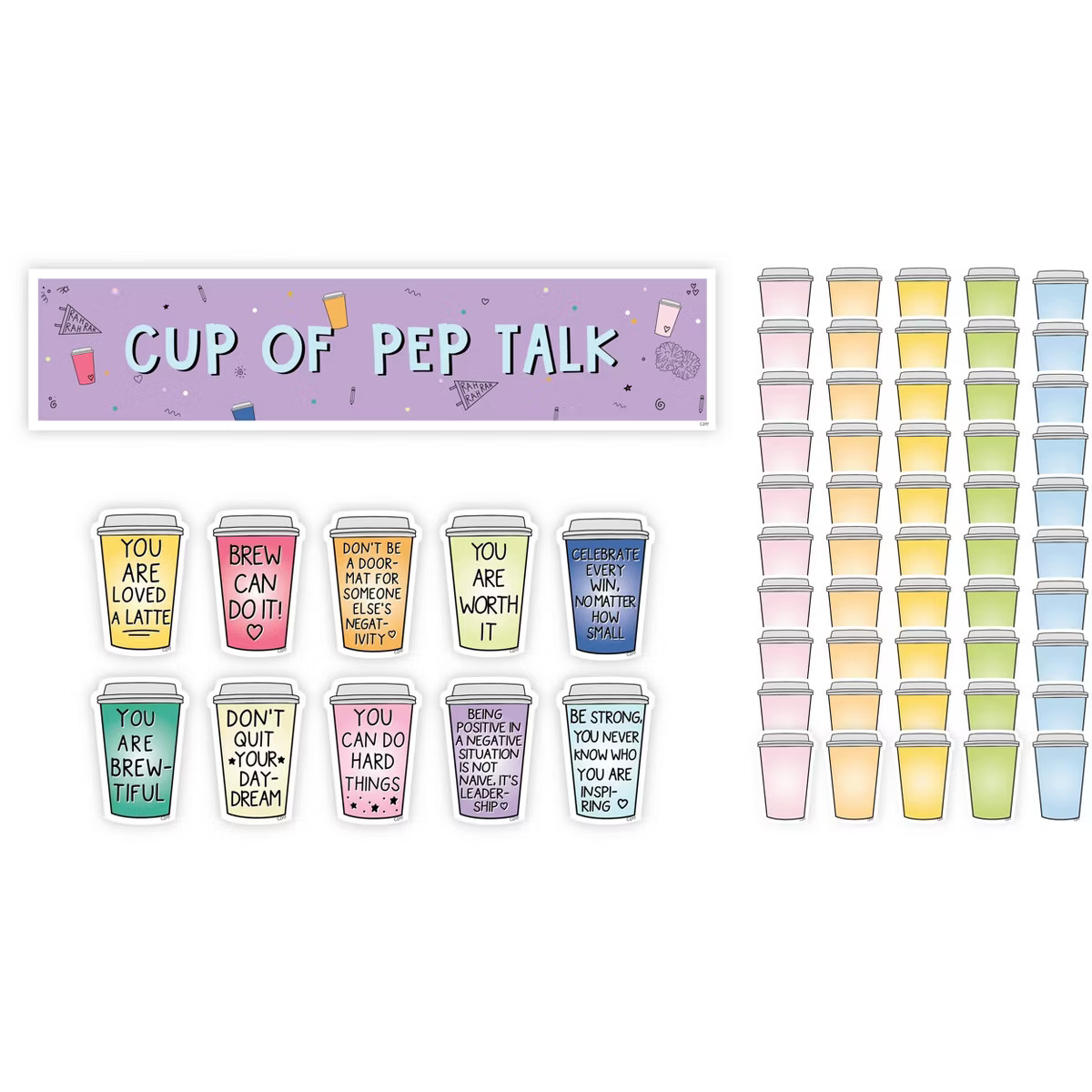 Callie Danielle Cup of Pep Talk Bulletin Board Kit, Teacher Supplies | Target