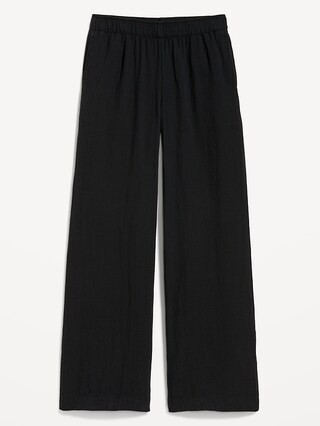 High-Waisted Crinkle Gauze Wide-Leg Pants | Old Navy (US)