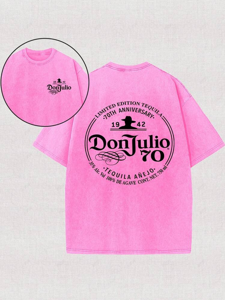 230g Double-Sided Washed, From 70th Anniversary Printed T-Shirt, High-Quality Wax Printed Cotton ... | SHEIN