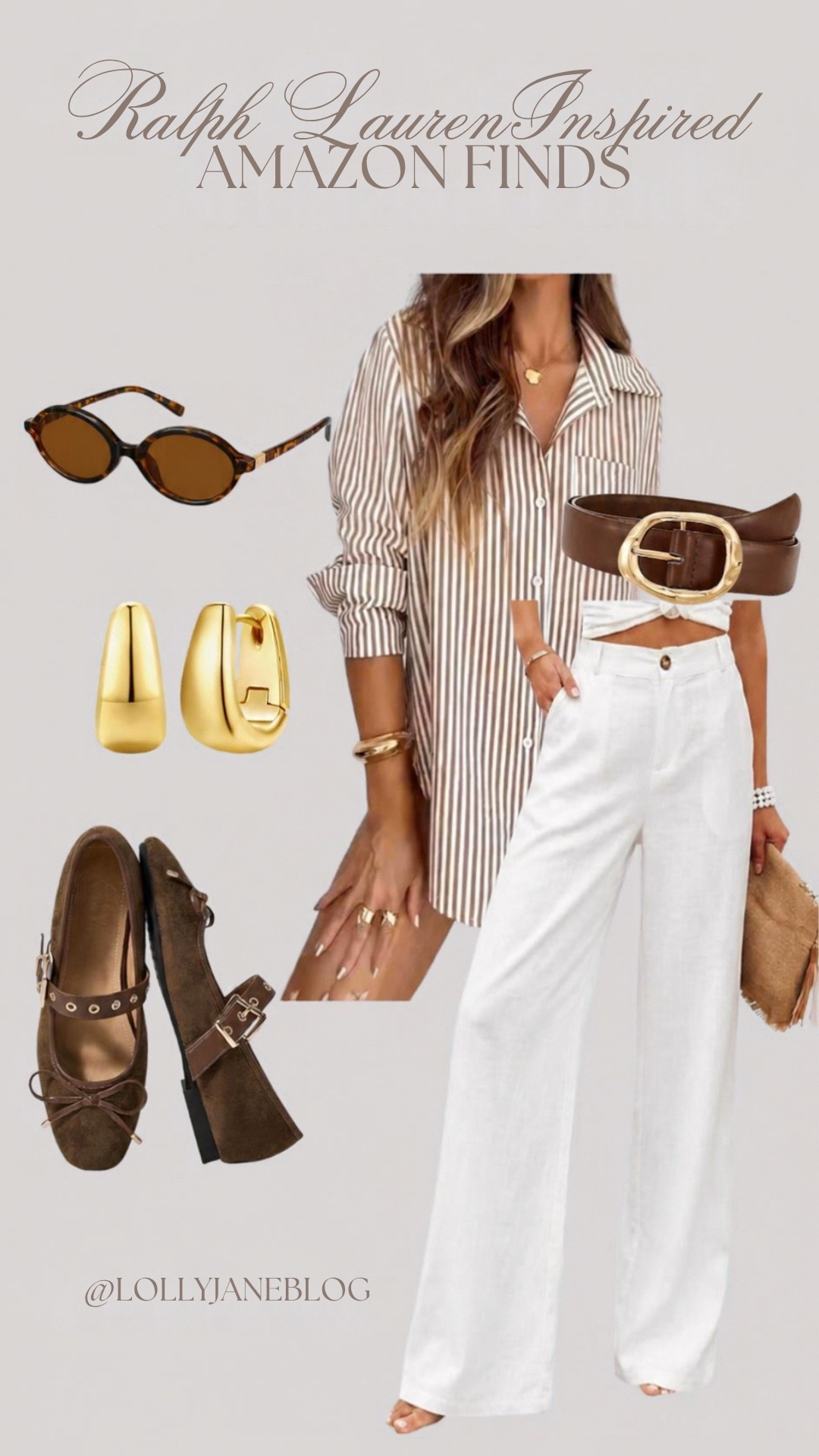 Ralph Lauren inspired fashion finds without the price ✨🤎 Found these stylish Amazon finds for an easy and chic outfit!

#LTKootd #LTKWorkwear #LTKgrwm