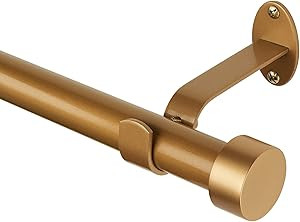 Elrene Home Fashions Serena Single Curtain Rod for Curtains and Drapery with Contemporary Cap Fin... | Amazon (US)