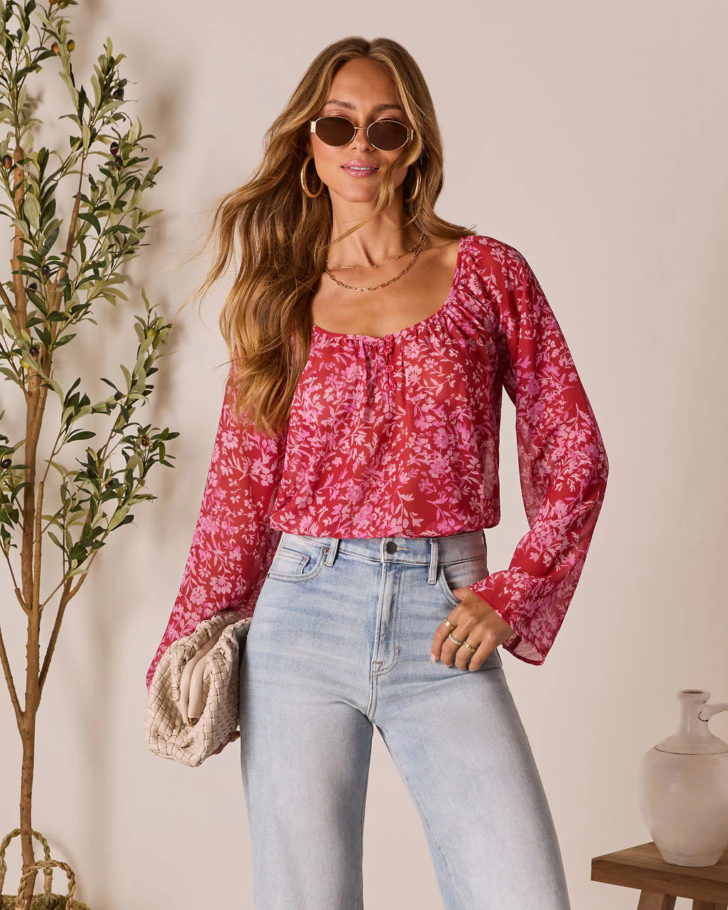Nelda Floral Printed Top | VICI
