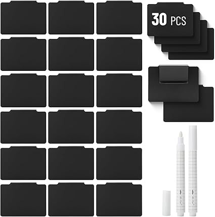 Mr. Pen- Basket Labels Clip On Set, 32 pcs, 30 Removable Bin Labels Clip On with 2 Chalk Markers,... | Amazon (CA)