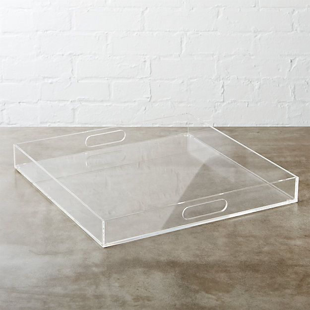 acrylic clear square tray | CB2