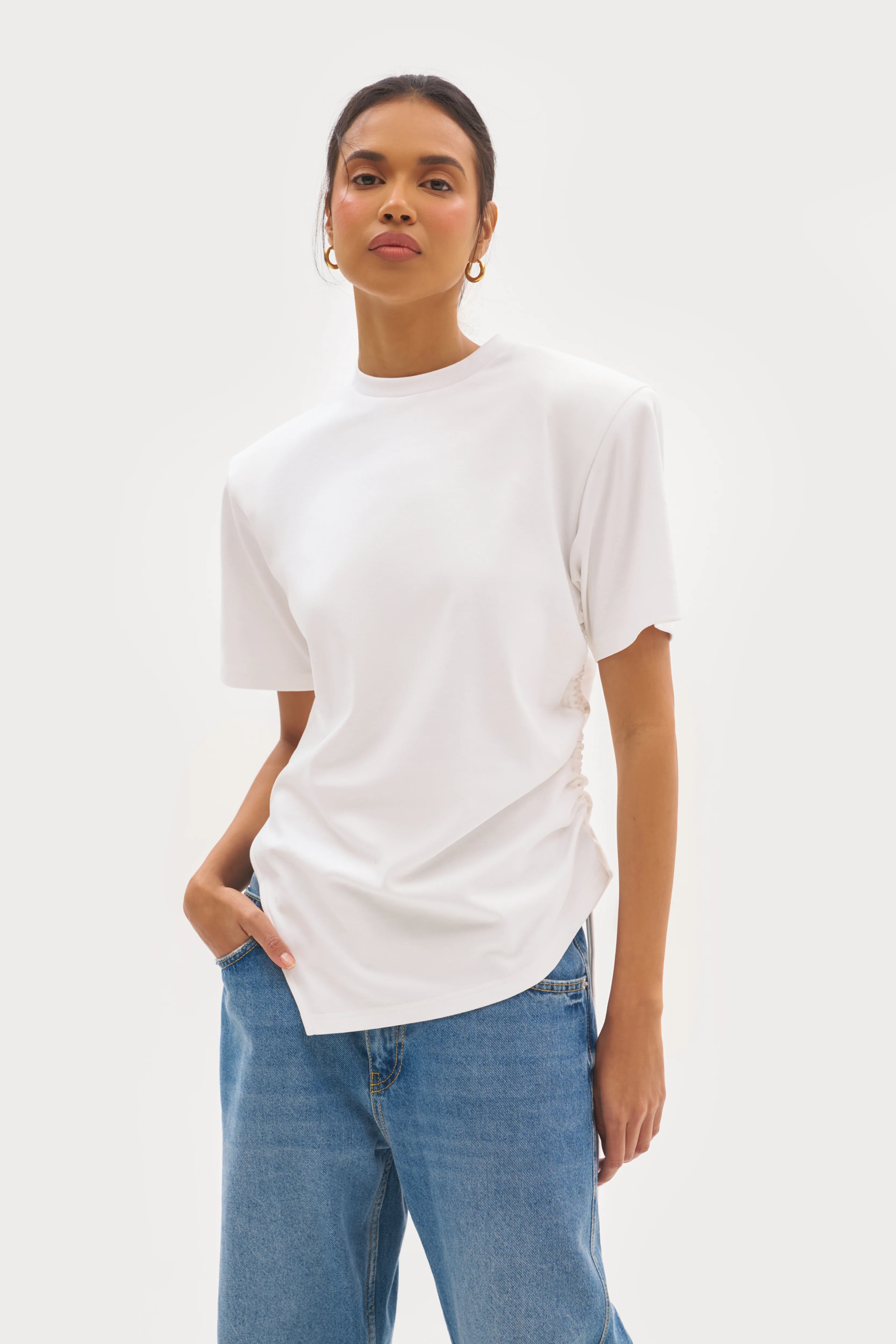 Ashin Oversized Tee - White | Maebe UK