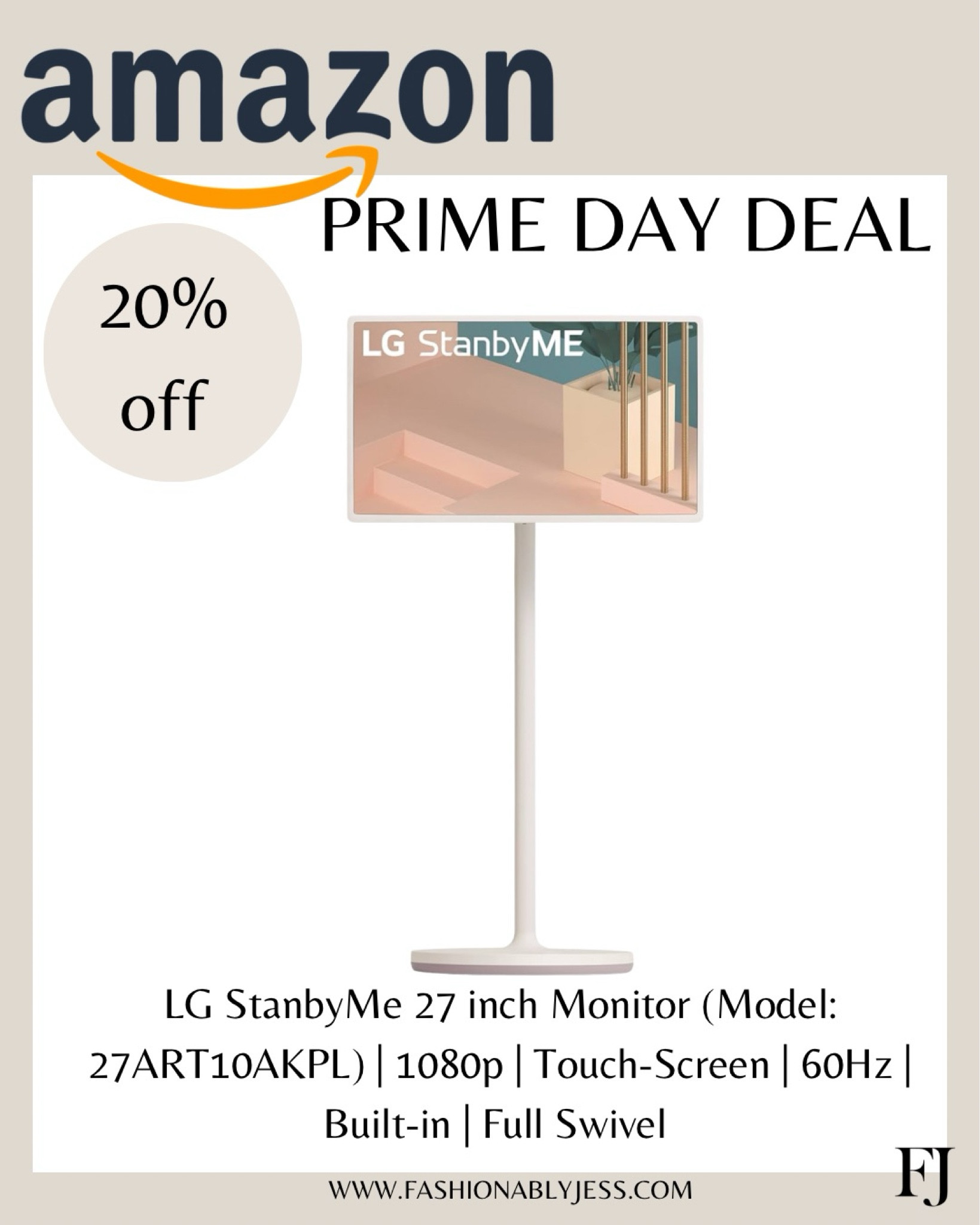Loving the touch screen full swivel LG standby me perfect for moving throughout the house! 

#LTKOver40 #LTKHome #LTKxPrimeDay