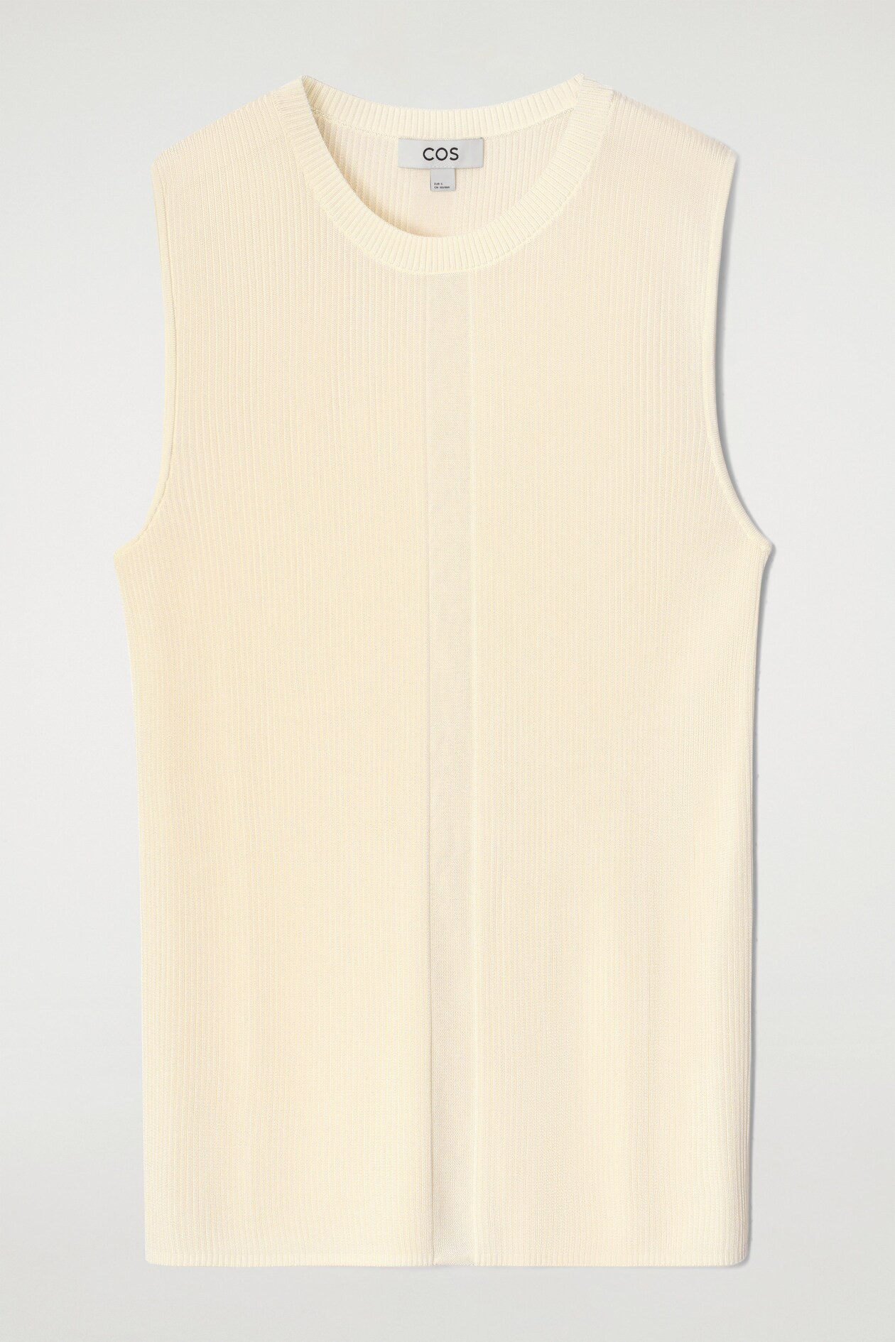 RIBBED-KNIT TANK TOP - ECRU | COS UK