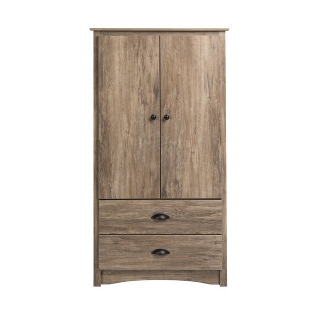 Salt Spring 2 Door Armoire Drifted Gray - Prepac | Target