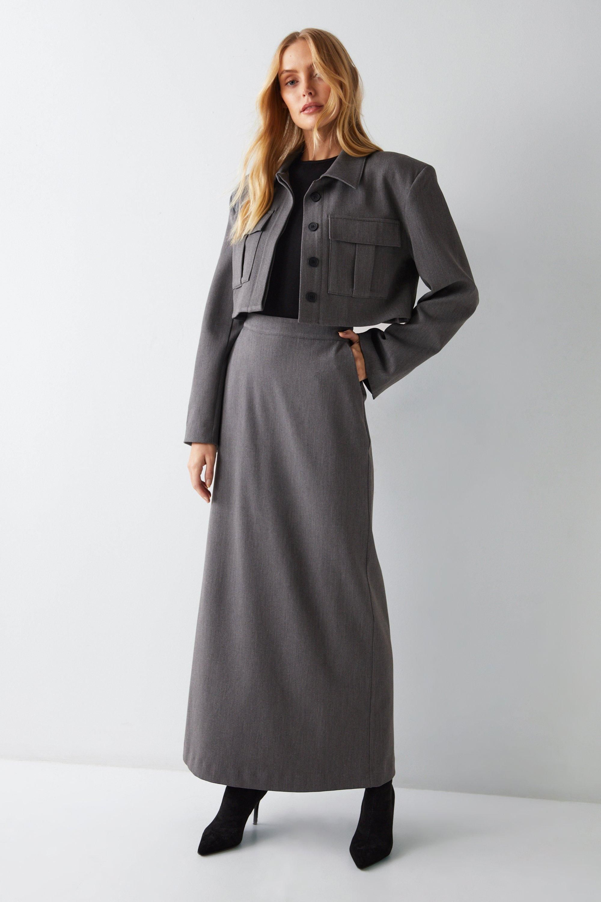 Premium Tailored Maxi Skirt | Warehouse UK & IE