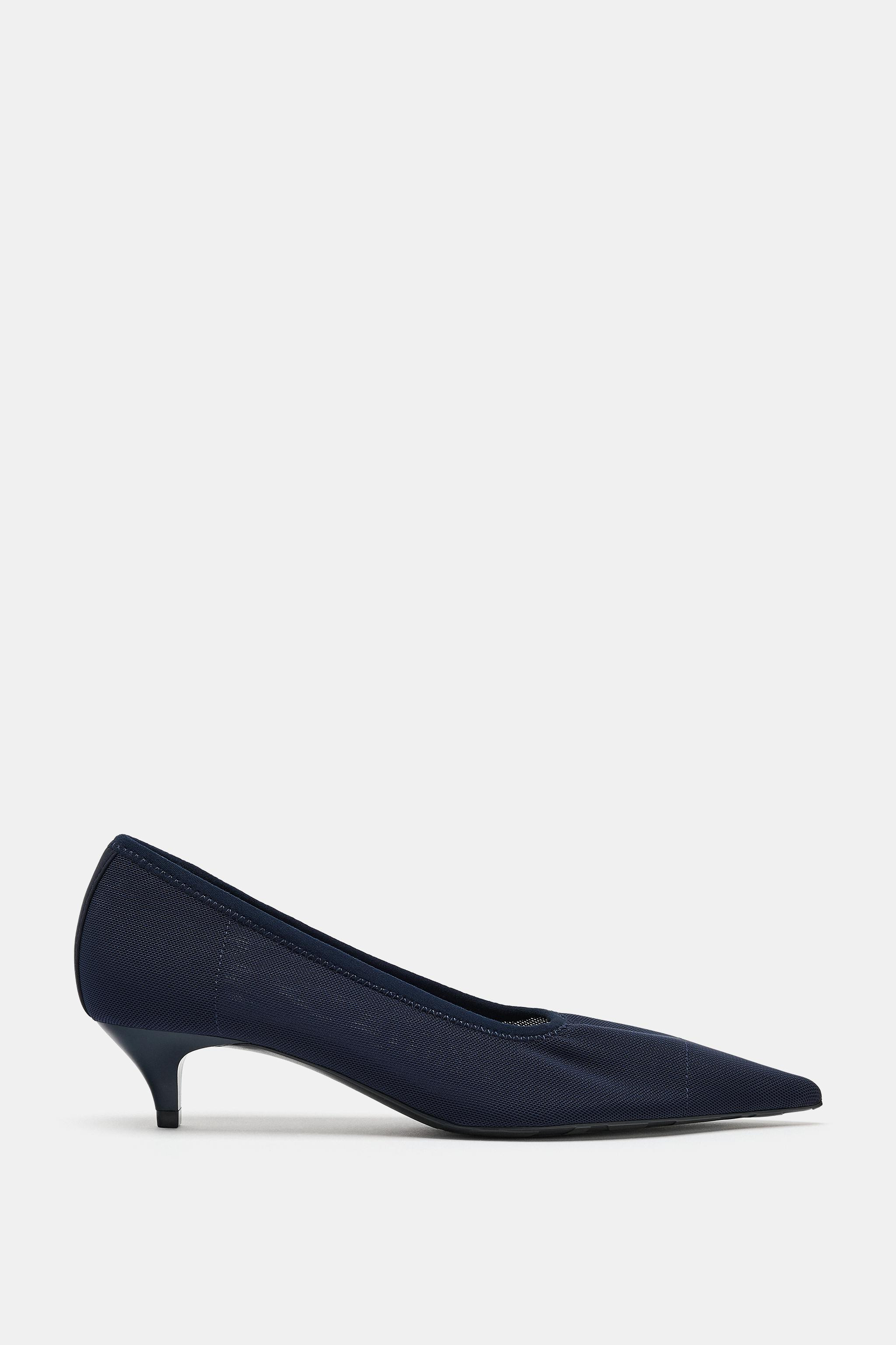 MESH KITTEN HEEL SHOES | Zara US