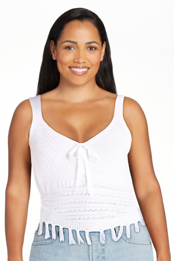 No Boundaries Juniors’ Sweater Tank Top with Fringe Hem, Sizes XS-XXXL | Walmart (US)