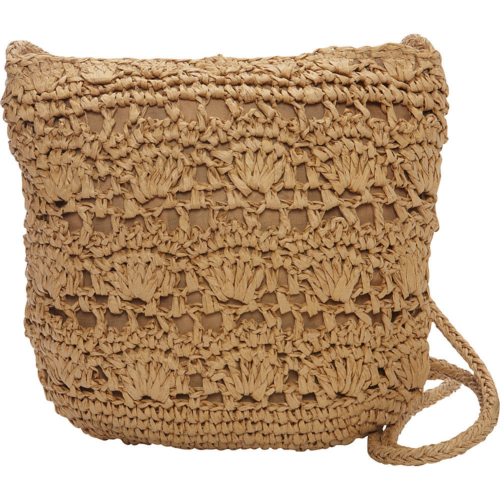 Magid Long Crochet Crossbody Toast - Magid Straw Handbags | eBags