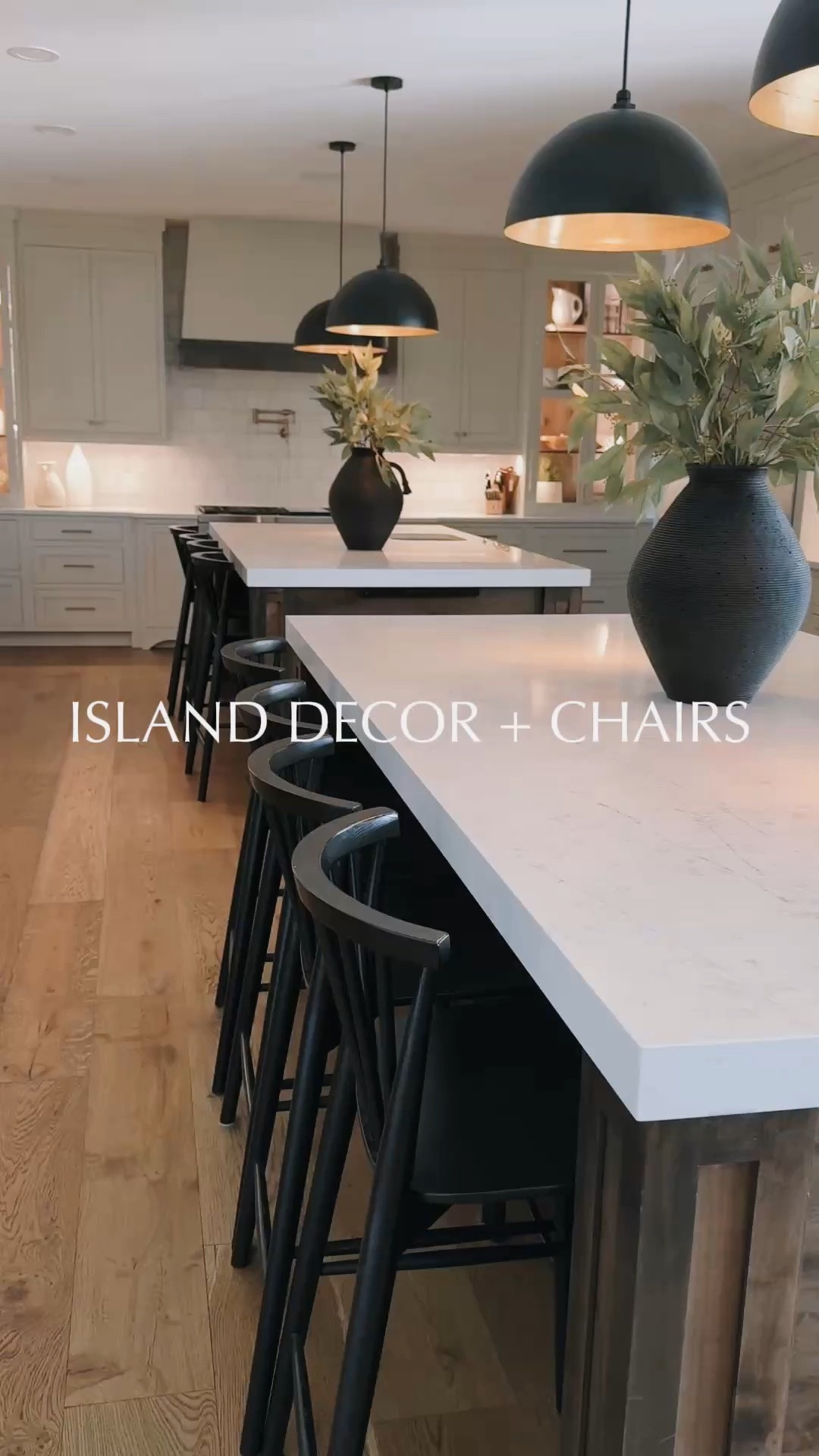 Simple island chairs and centerpiece vases to keep our kitchen decor timeless!

#LTKHome #LTKSaleAlert