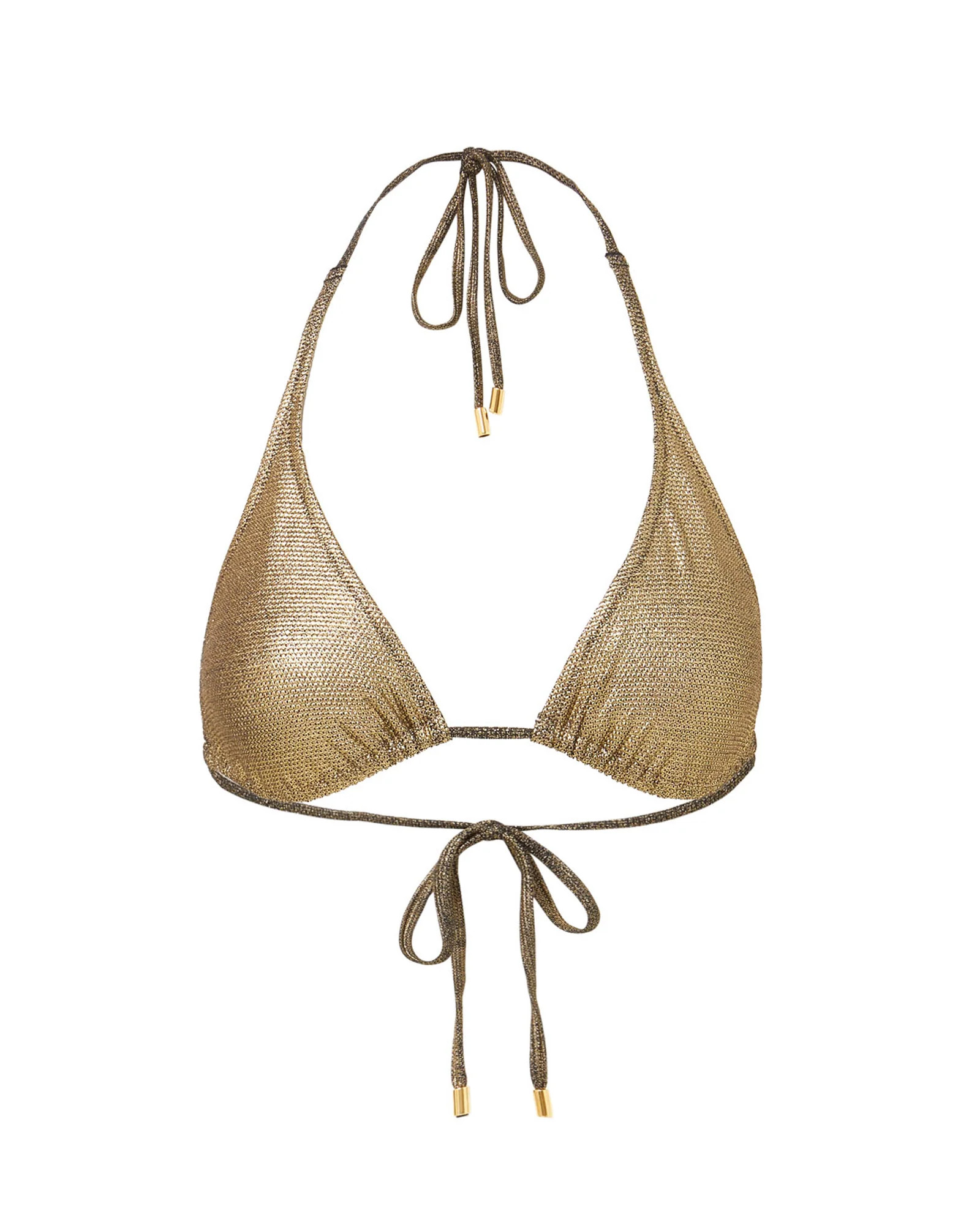 Stacey Top - Bold Triangle Bikini with Gold Details | Margaux Sur Mer