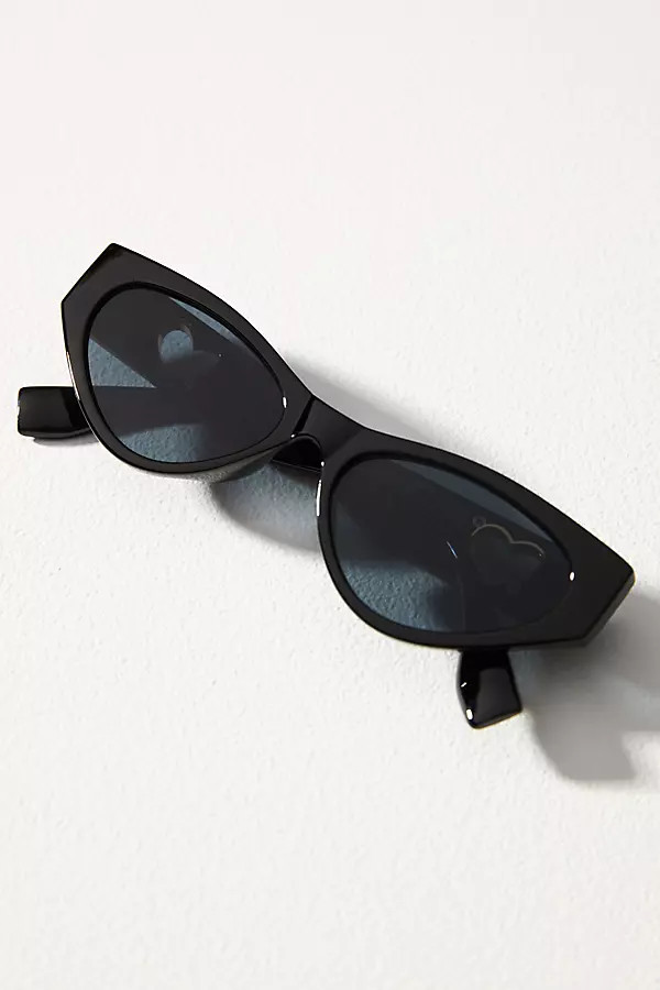 I-SEA Jenni Heart Cutout Cat-Eye Sunglasses | Anthropologie (US)