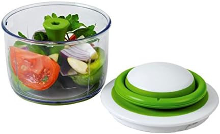 Chef'n VeggiChop Hand-Powered Food Chopper (Arugula), 5.5" x 5.5" x 5" | Amazon (US)