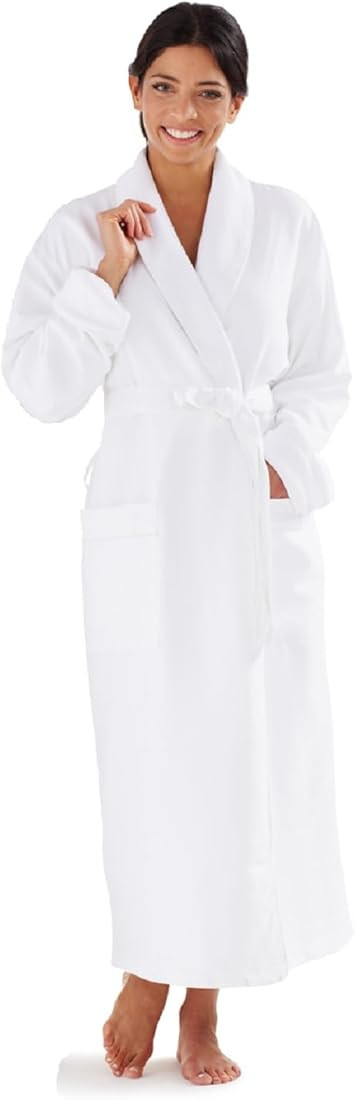 Boca Terry Women's Robe, Luxury Microfiber Bathrobe, Long Hotel Spa Robes for Women, Regular and ... | Amazon (US)