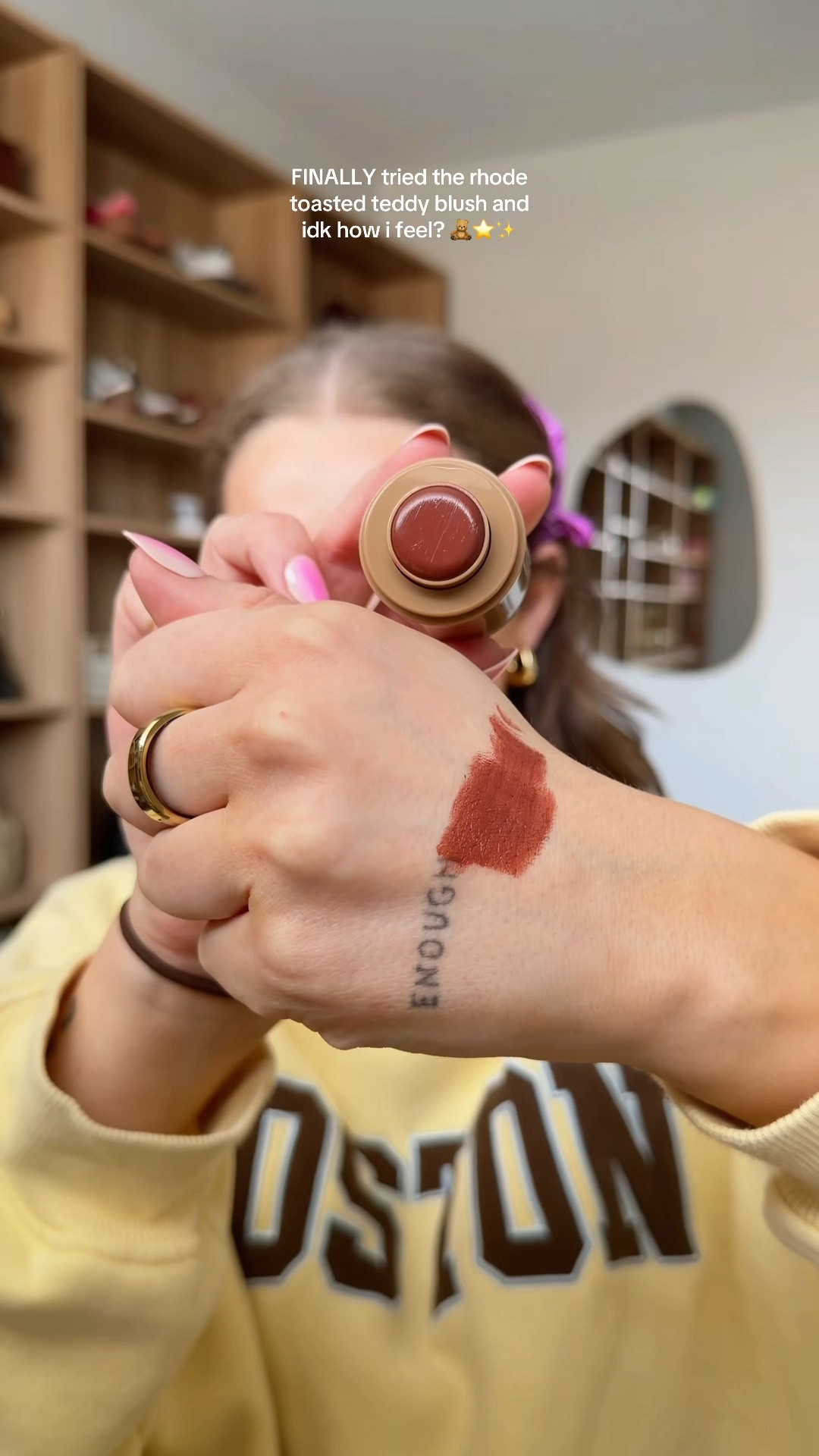 finally tried the viral rhode blush in shade toasted teddy 🤎🧸✨⭐️ 

#LTKBeauty #LTKSpringSale