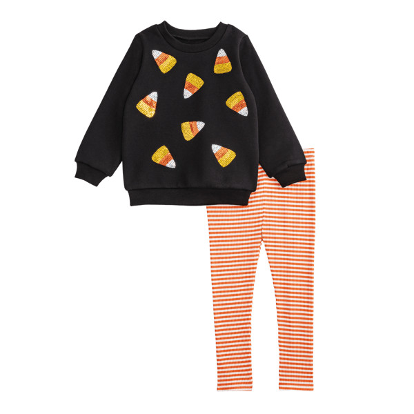 Candy Corn Toddler Tunic And Legging Set | Mud Pie
