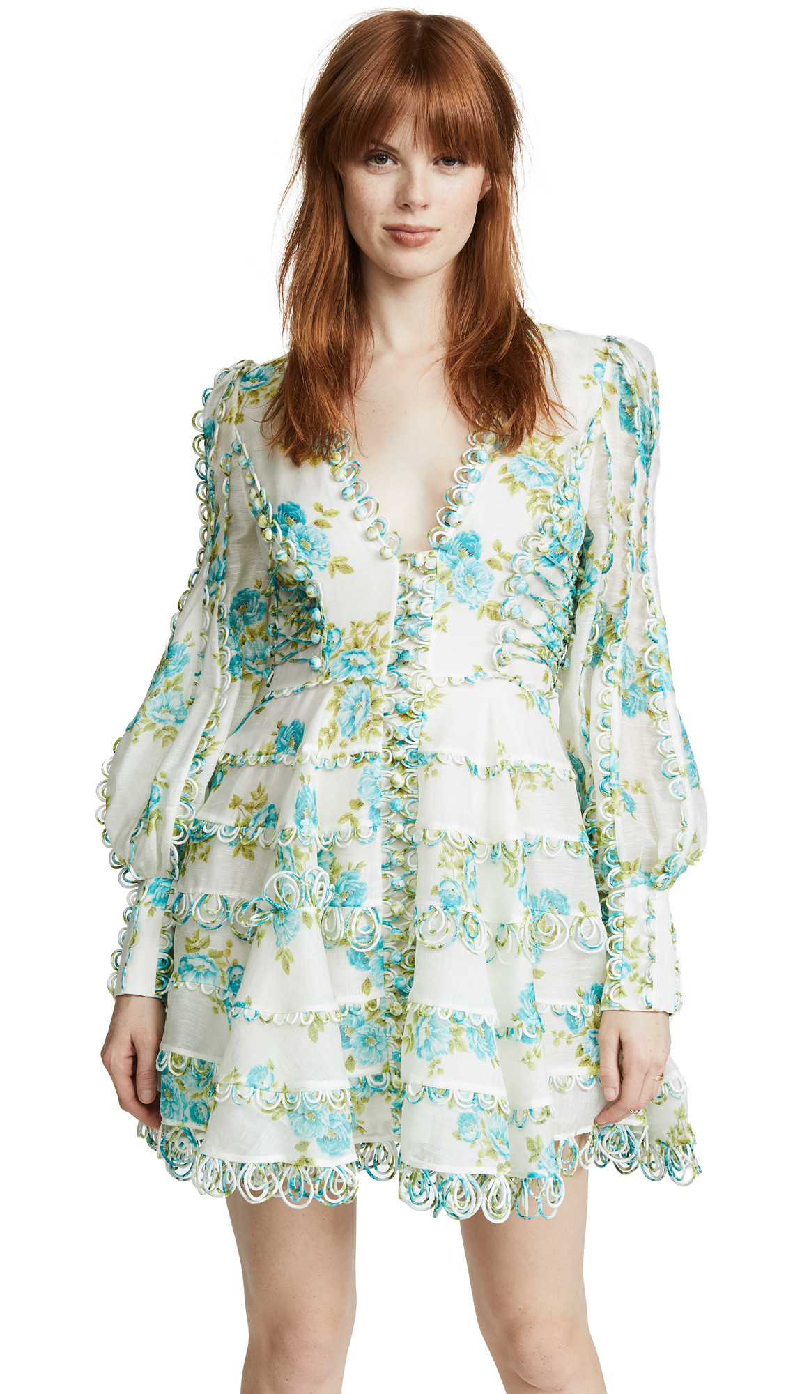 Zimmermann White Wave Honeymooners Mini Dress | Shopbop