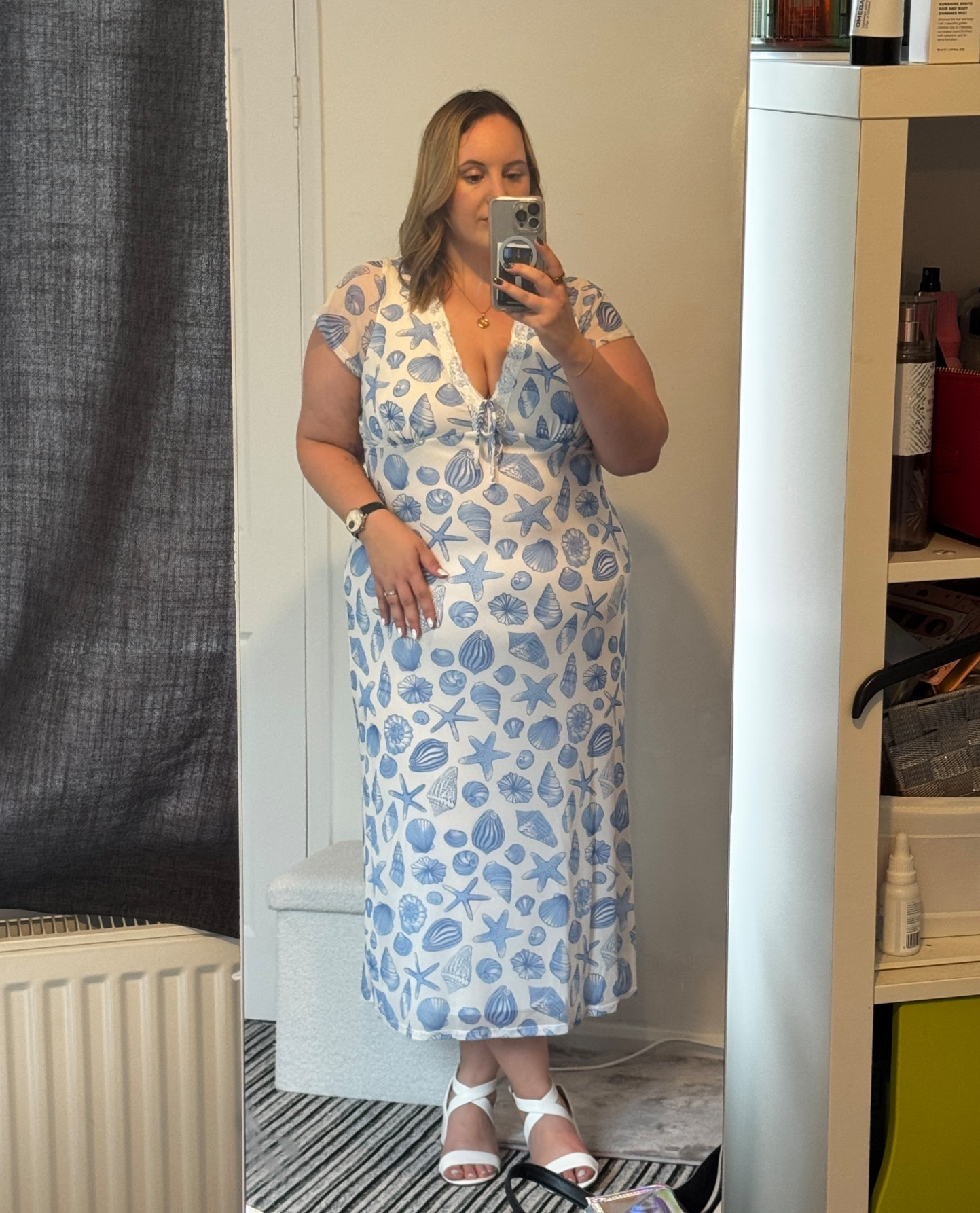 She sells seas shells on the sea shore. 🐚 

The most adorable beach themed mesh dress from Newlook. 

#LTKuk #LTKsummer #LTKcurves