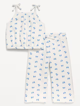 Printed Cinched-Hem Cami and Wide-Leg Pants Set for Toddler Girls | Old Navy (US)