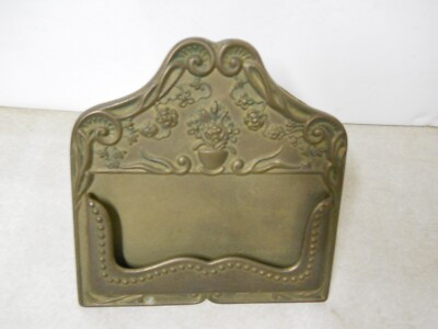 Vintage Brass Business Card Holder Floral Design Holds 15 Cards Easel Stand  | eBay | eBay US