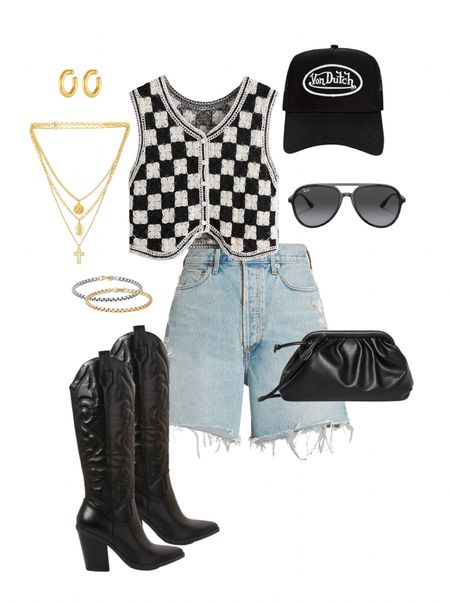 CMA Fest Weekend outfit part 3!! This one is for the girl who loves black in her wardrobe. This gorgeous top goes well with a trucker and some boots. 

country concert l nashville outfit l country festival l cowboy boots