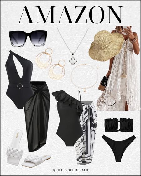Black & white amazon fashion finds, resort wear finds, outfit ideas for vacation 

#LTKfindsunder100 #LTKstyletip