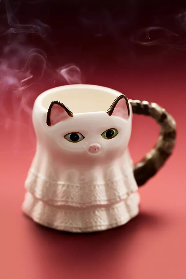Peluche Halloween Stoneware Cat Mug | Anthropologie (US)