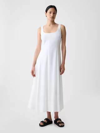 Linen-Blend Midi Dress | Gap (US)