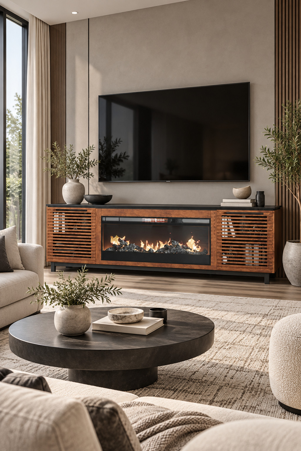 I’m obsessed with furniture that looks beautiful but actually does something too, and a tv stand with fireplace checks every box. You get a stylish media setup, hidden storage, display space, and that cozy fireplace effect all together. Wayfair’s 5 Days of Deals has so many cute options up to 60% off right now. #TVStandWithFireplace #WayfairFurniture #WayfairFinds #LivingRoomRefresh #ElectricFireplace #HomeDecorFinds #FurnitureDeals 

 #LTKSeasonal #LTKHome #LTKSaleAlert