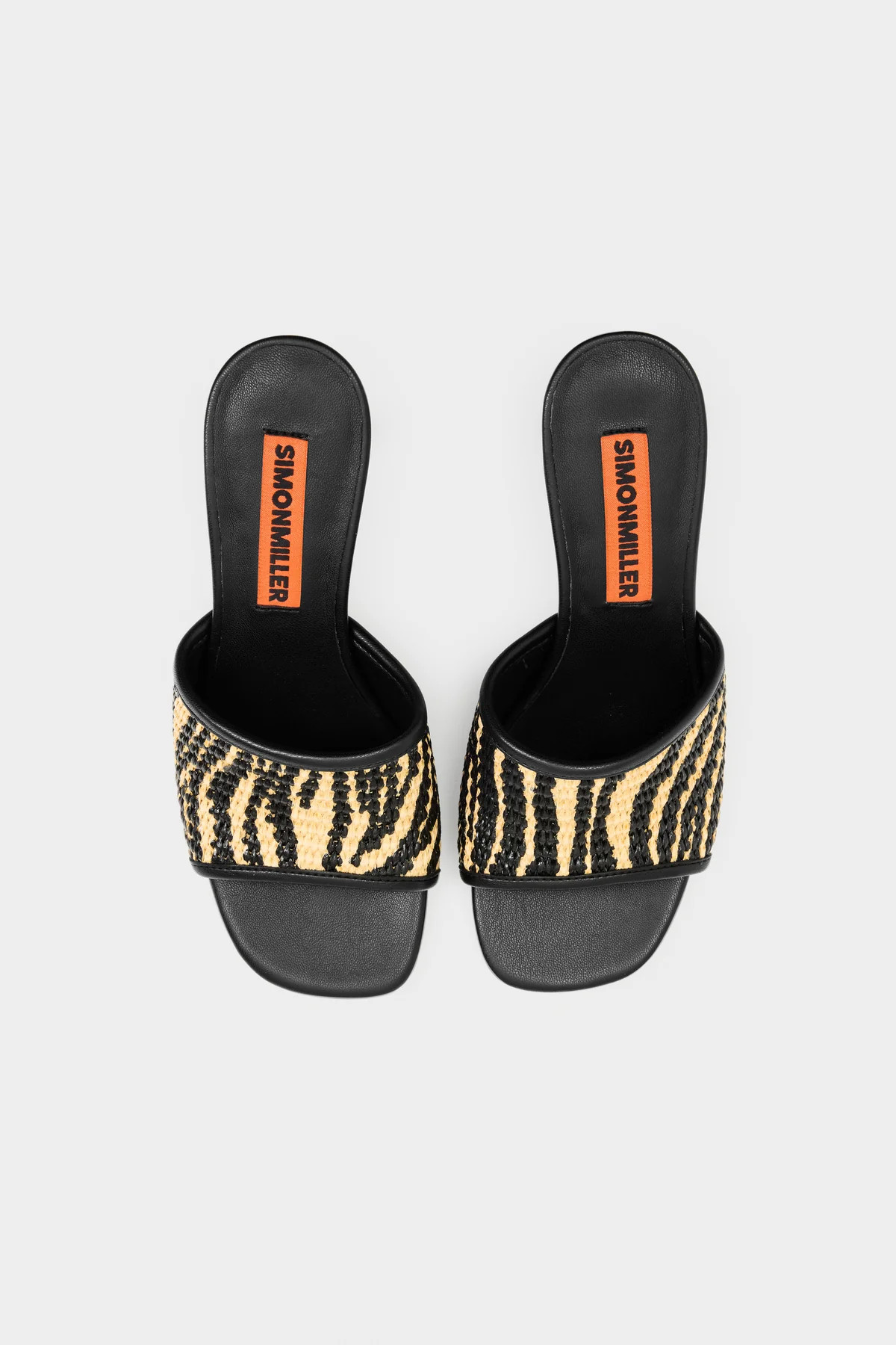 Playa
           Bamboo Heel In Black/Natural Zebra | Simon Miller