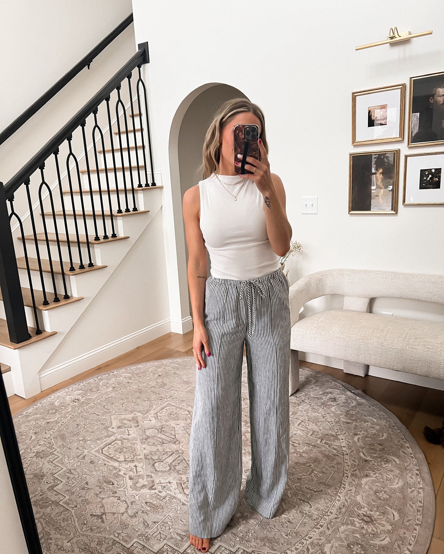 Most popular items this week! 👏🏻 I will mark the top 5 pieces with a ⭐️ and sizing info!! 

Sizing Details ✨ 
5’4’’ • 120 lbs • 30D 

• Photo 1
Top: XS
Bottom: ⭐️ XS *runs big - size down*

• Photo 2
Top: ⭐️ XS
Bottom: XS

• Photo 3
Top: ⭐️ XL *I sized way up from my typical XS/S*

• Photo 4
Top: XS
Bottom: ⭐️ XXS

• Photo 5
Jacket: ⭐️ XS
Top: S
Bottom: XS


#LTKfindsunder100 #LTKSeasonal #LTKworkwear