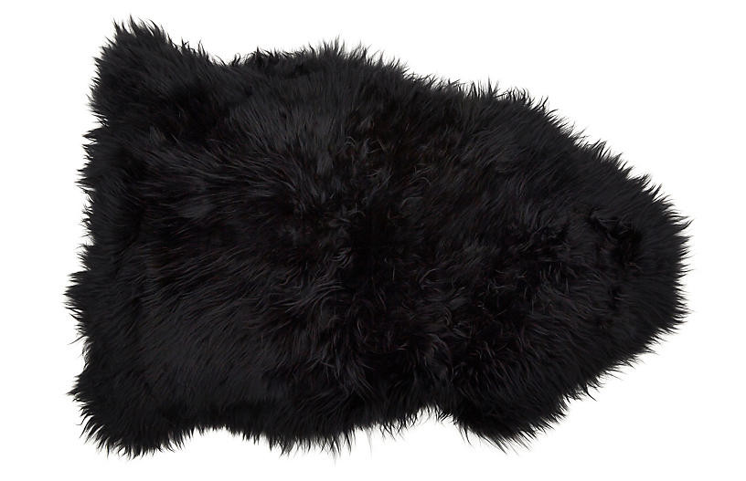 Sheepskin Rug - Black | One Kings Lane