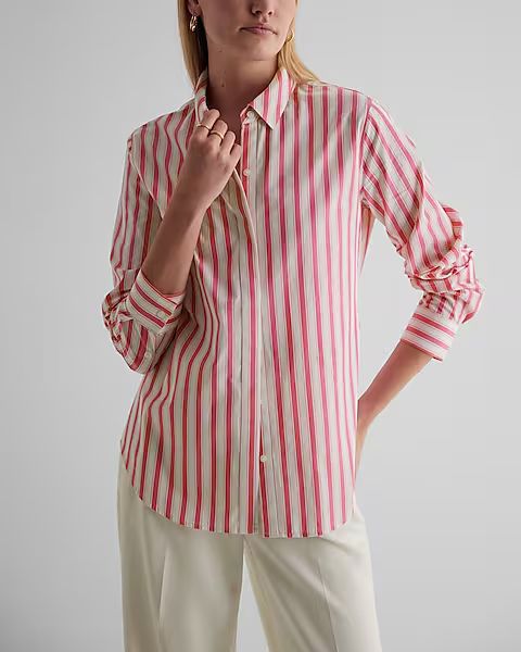 Striped Slim Portofino Shirt | Express
