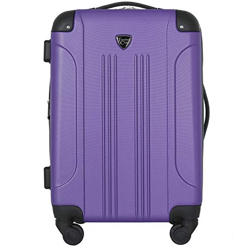 Travelers Club Chicago Hardside Expandable Spinner Luggage, Purple, 22" Carry-On | Amazon (US)