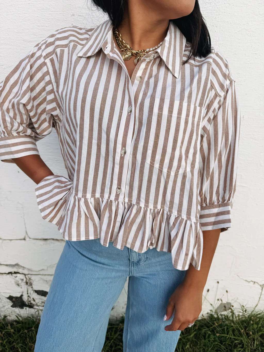 real deal ruffle top | Etta+East