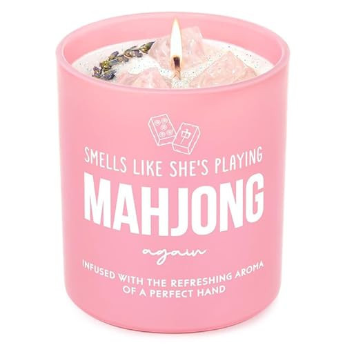 musaecoin Mahjong Gifts for Women, Funny Mah Jongg Accessories, Gifts for Mahjong Lovers, Game Night Mother's Day Christmas Birthday for Mom Friend - Handmade Relaxing Lavender Scented Candle 10oz | Amazon (US)