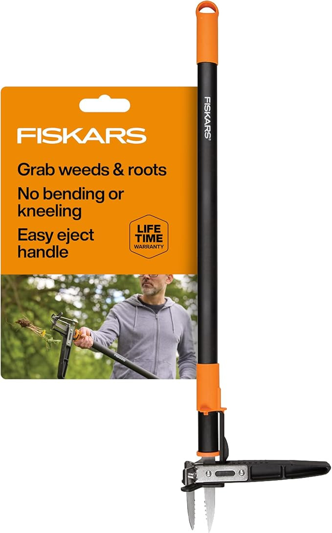Fiskars 3-Claw Stand Up Weed Puller Tool, Gardening Weeder, Hand Weeding Tool with 39" Long Ergon... | Amazon (US)
