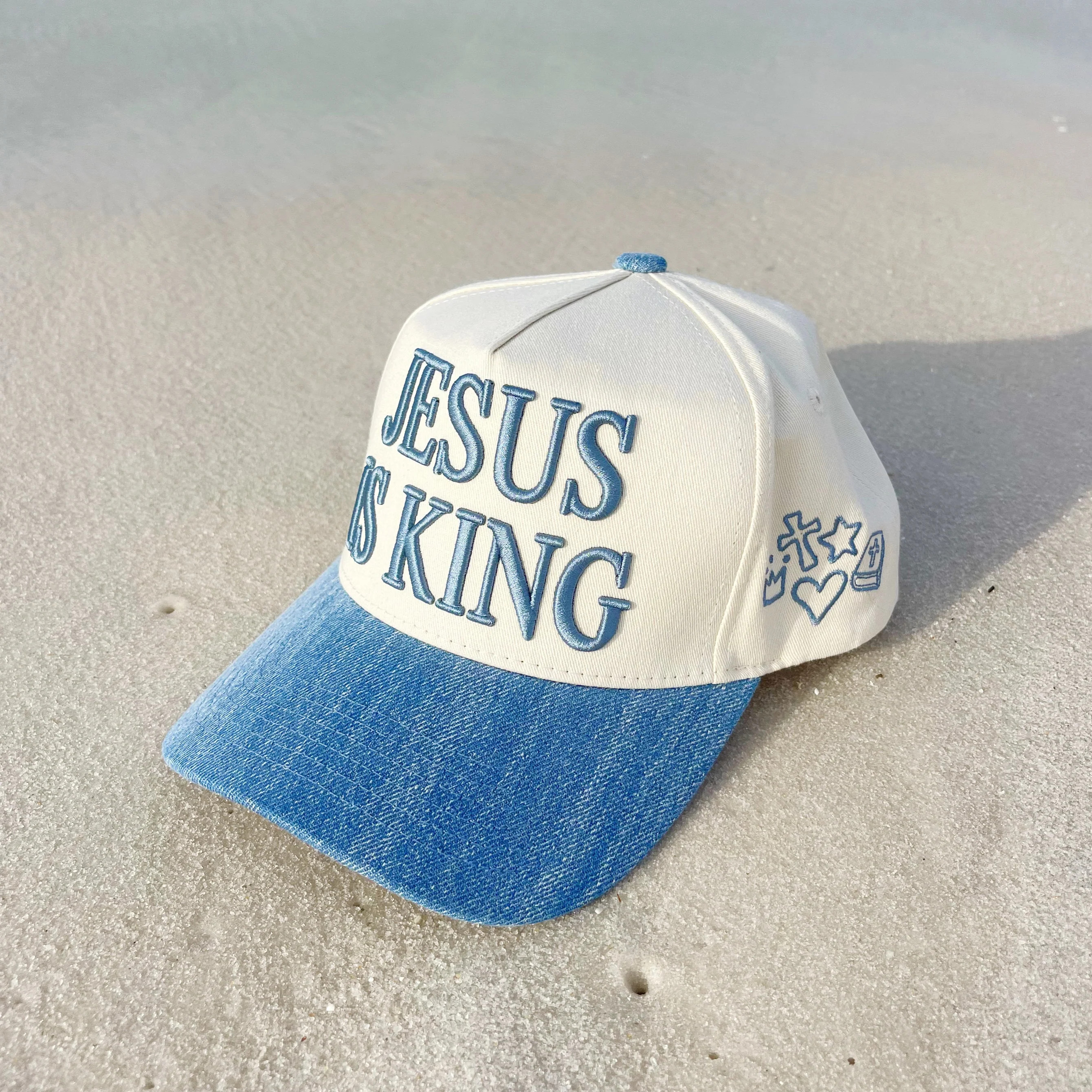 Jesus Clip Art Denim Hat | Poppy & Pine