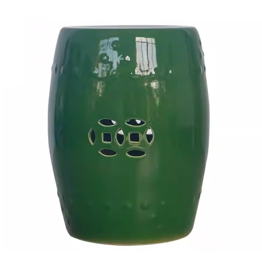 Decorative Garden Stools,Ceramic Garden Stool,Outdoor Round Side Table,Hollow Out Drum Stool,for ... | Amazon (US)