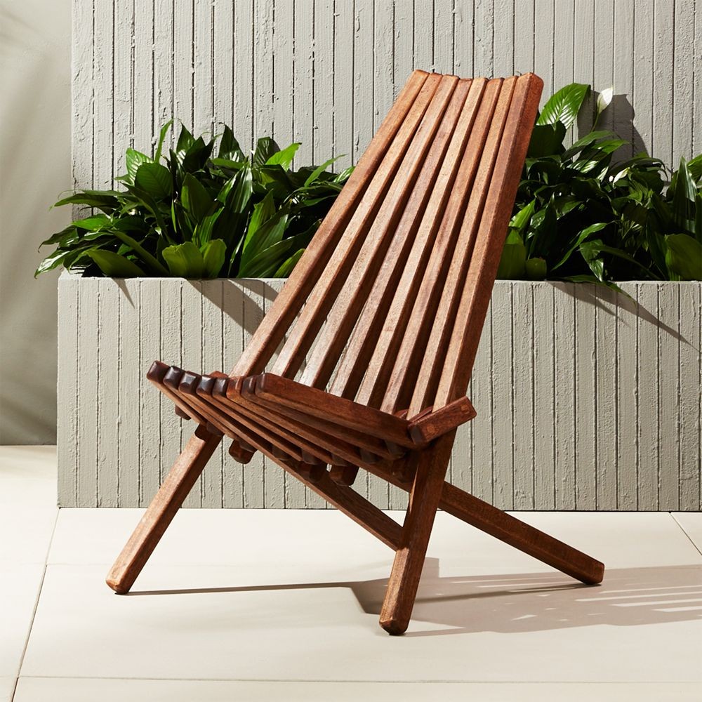 maya wood outdoor chair | CB2