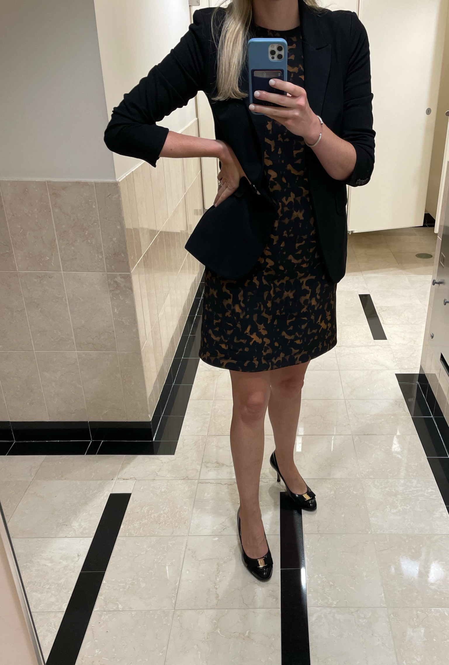 Fell in with this tortoise print by Theory, so I had my seamstress (who is amazing) taper it in and create a slimmer shape and let out the hem as much as it would go so the proportions were right to wear with a blazer at work. Inaugural wearing and it’s a fun break from black. Will probably wear with lower block heels next time  

#tortoise #tortoiseshell #corporateworkwear #corporatestyle #workwear #theory #ferragamo #tailoring #kobihalperin #transitionalstyle

#LTKStyleTip #LTKSeasonal #LTKWorkwear