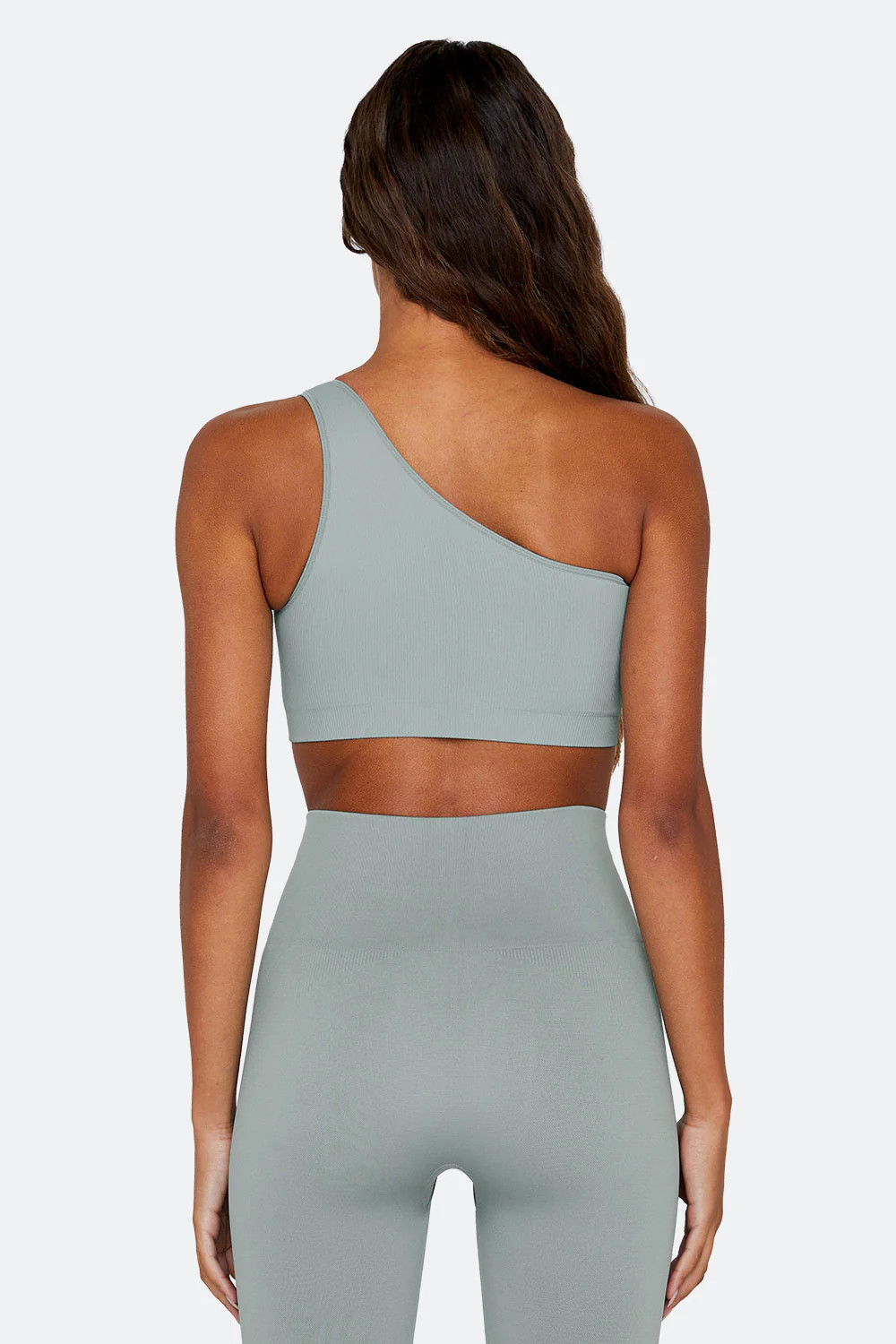 SCULPTFLEX® RIBBED ONE SHOULDER BRA - RAIN | SET Active