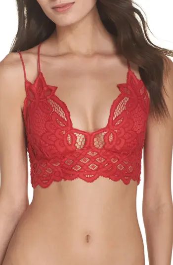 Women's Free People Intimately Fp Adella Longline Bralette, Size X-Small - Pink | Nordstrom