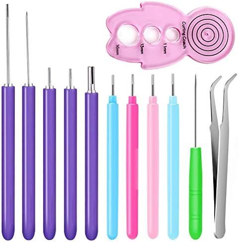 12 Pack Paper Quilling Tools Slotted Kit, Different Sizes Rolling Curling Quilling Needle Pen Curlin | Amazon (US)